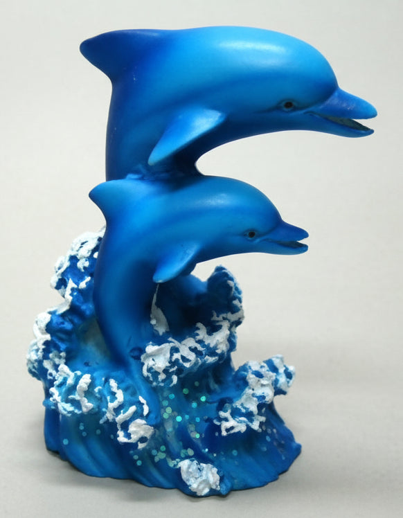 Springende dolfijnen beeldje, 10 cm