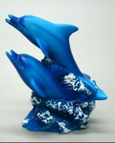 Springende dolfijnen beeldje, 8 cm