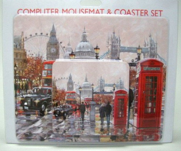 Londen muismat en onderzetter set