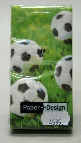 Voetbal papieren zakdoekjes, 10 stuks