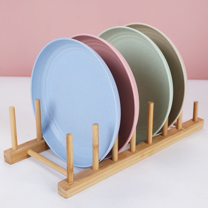 Bioplastic borden van tarwevezels, set van 4