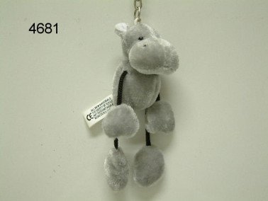Nijlpaard sleutelhanger pluche, 5 cm