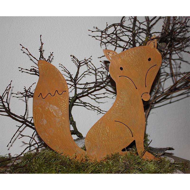 Roestmetalen siervos voor huis en tuin, 30 cm