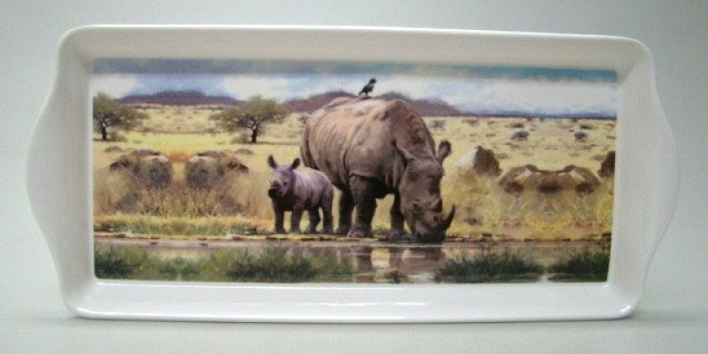 Neushoorn dienblad, 18 x 40 cm