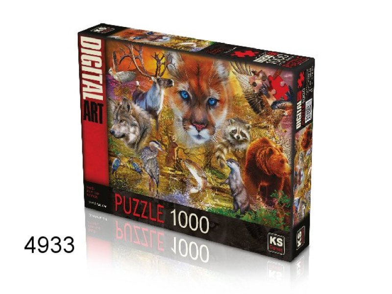 North American animals legpuzzel, 1000 stukjes