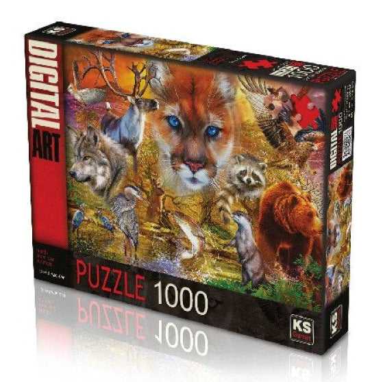 North American animals legpuzzel, 1000 stukjes