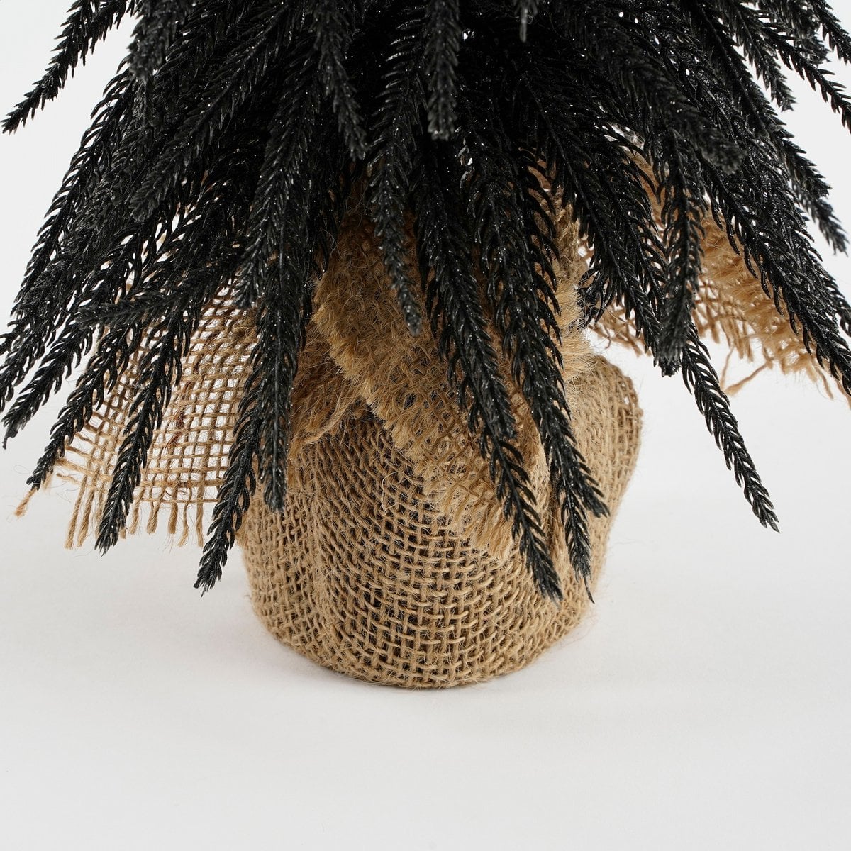 Zwarte kerstboom in jute, 60 cm