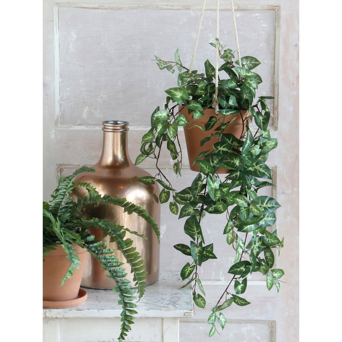 Fittonia hangende kunstplant, 80 cm