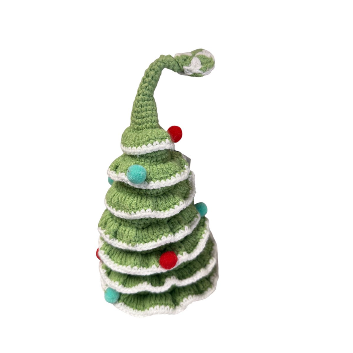 Gehaakte kerstboom, groen, 24 cm