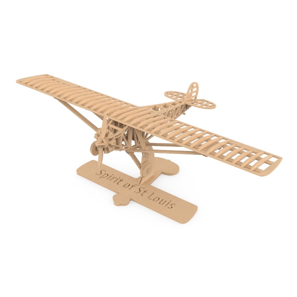 3D houten bouwpakket Spirit of St. Louis vliegtuig 44 × 26 × 26 cm – 88 stukjes