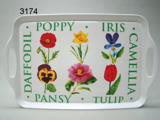 Flower garden dienblad