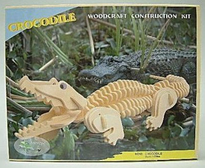 Krokodil bouwpakket, hout