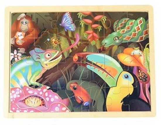 Regenwoud legpuzzel, 24 stukjes
