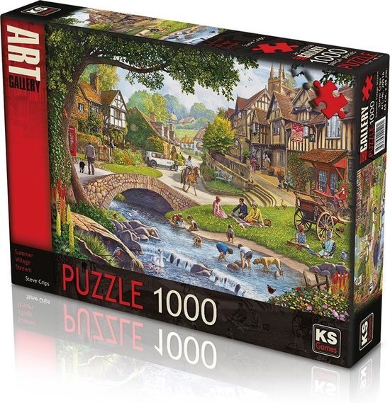 Summer village stream legpuzzel, 1000 stukjes