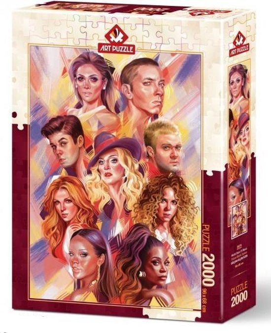 World music stars legpuzzel, 2000 stukjes