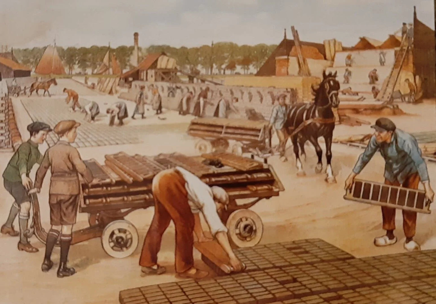 Oude ambachten, steenmakers ansichtkaart