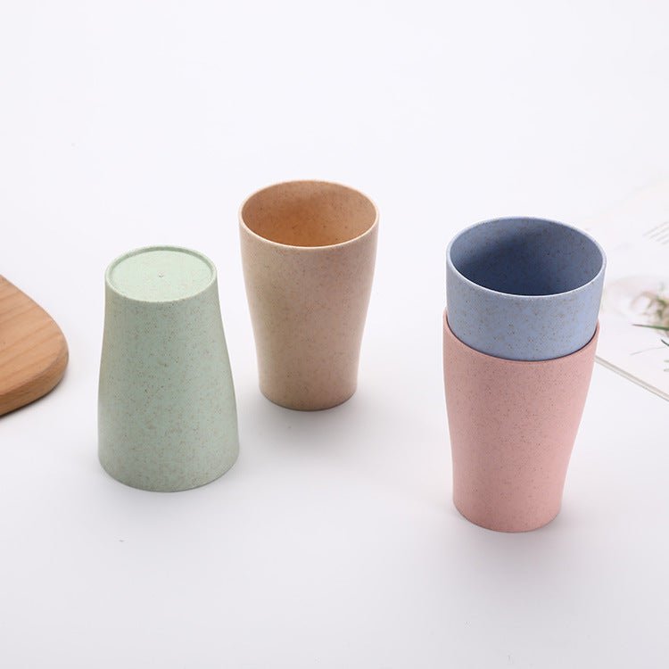 Bioplastic bekers van tarwevezels, set van 4