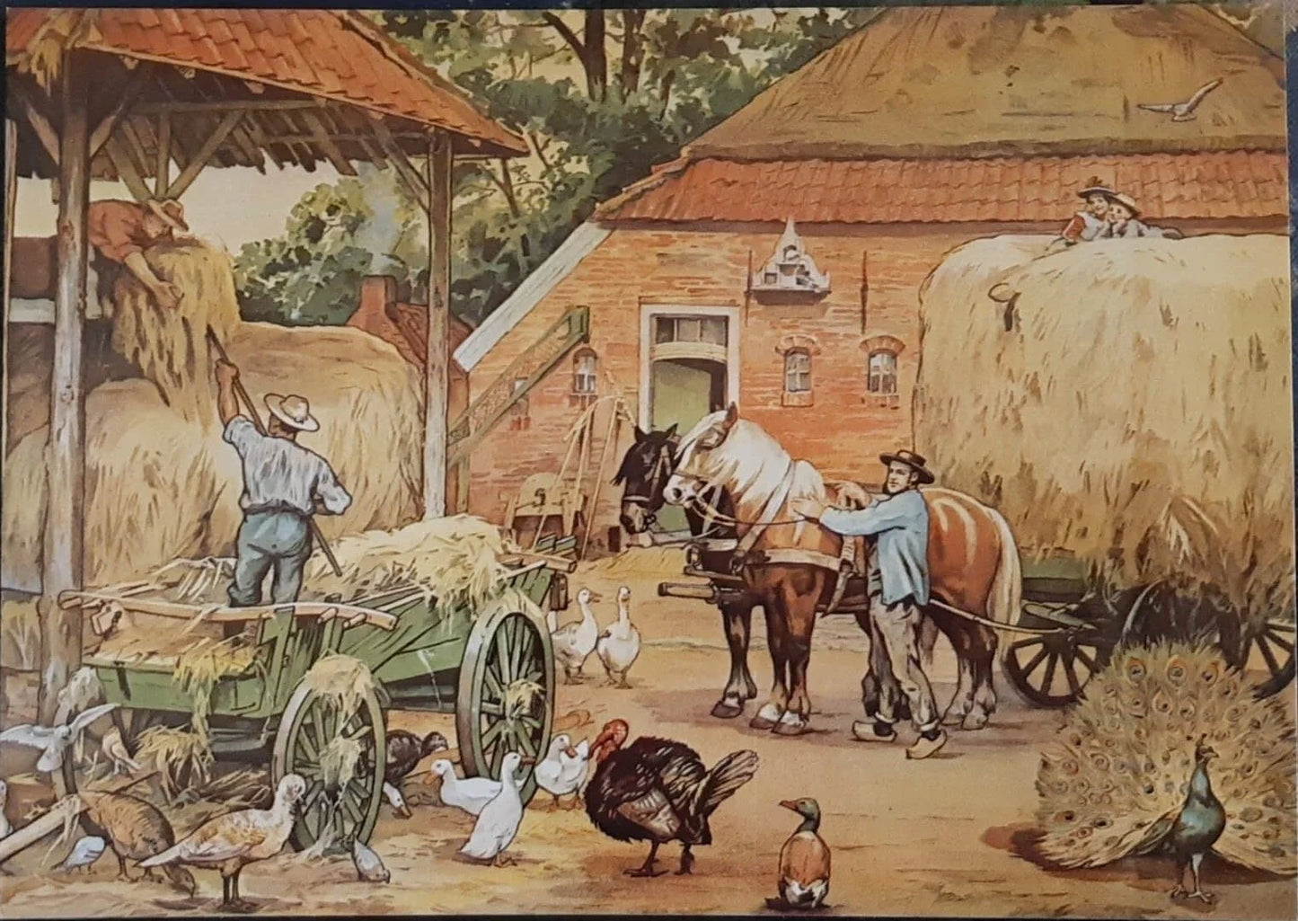 Landleven, laatste hooivracht ansichtkaart