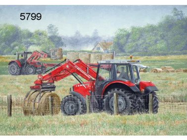 Massey Ferguson loader wenskaart, 14 x 20 cm