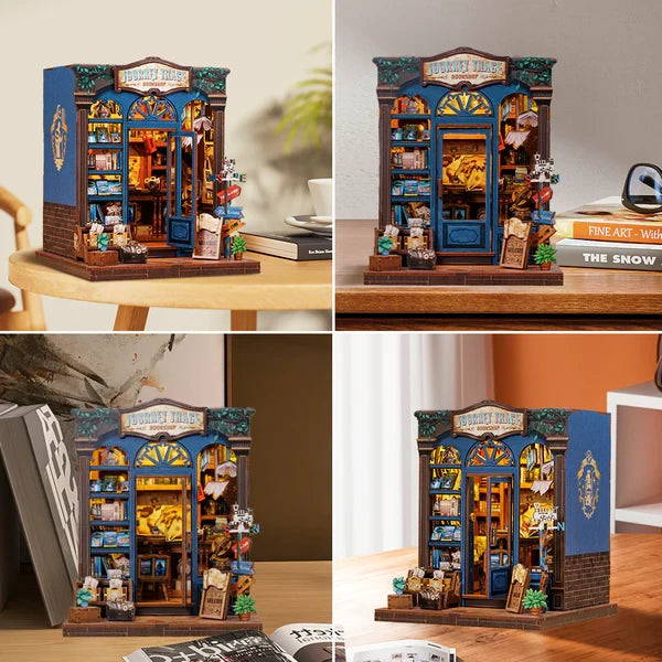 Journey Trace Bookshop miniatuurhuisje, 15,5 × 16 × 18 cm