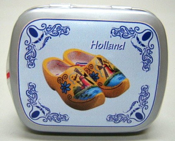 Holland klompen, blikje met pepermunt