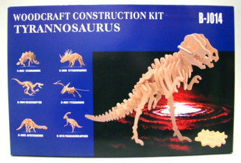 Tyrannosaurus houten bouwpakket – woodcraft dinosaurus model