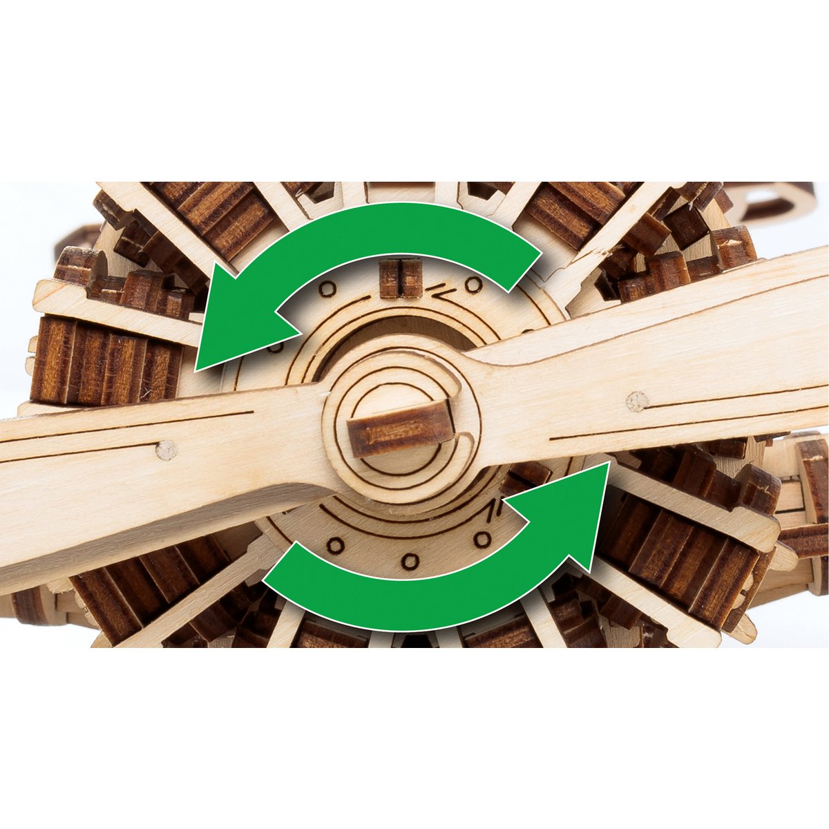 Mechanische puzzel vliegtuig, 346 onderdelen, 42 x 28,7 x 15,4 cm