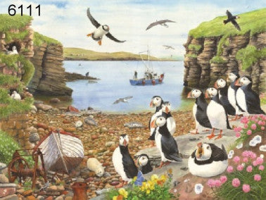 Puffin Parade legpuzzel, 500 XL stukjes