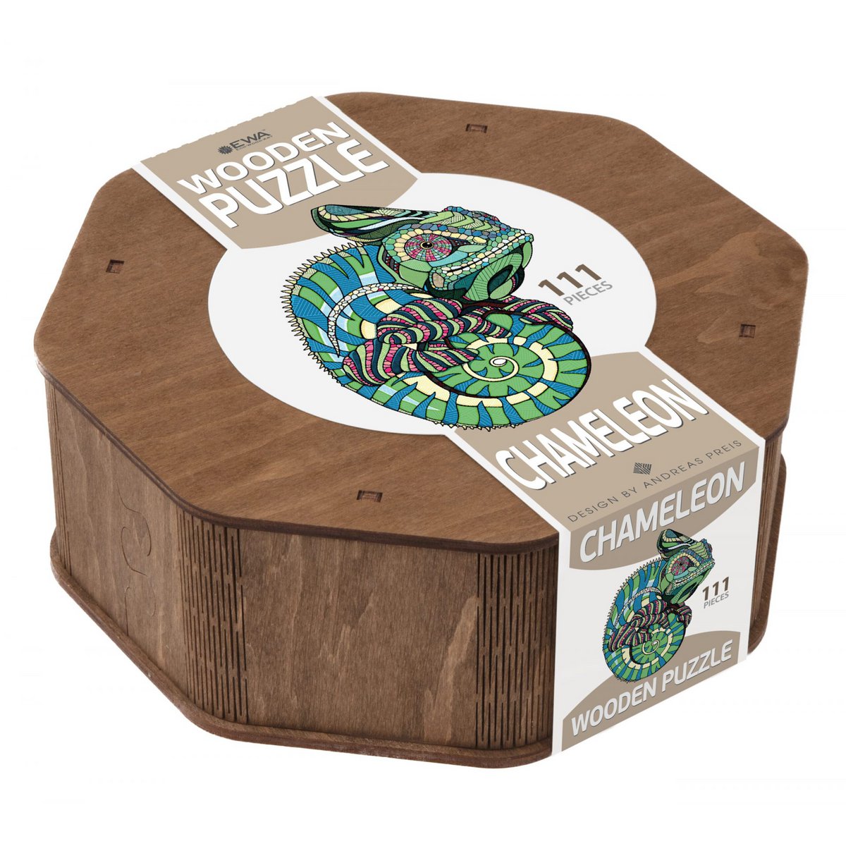 Houten legpuzzel kameleon, 37 x 28 cm