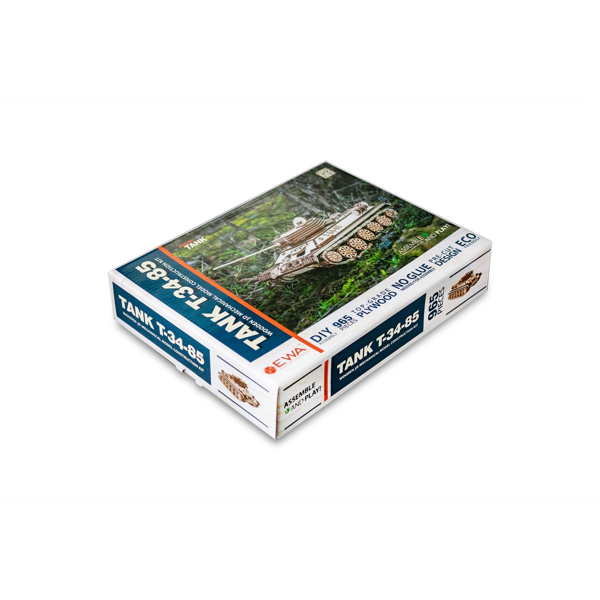 Tank T-34 mechanische puzzel, 49,2 × 20,5 × 19 cm