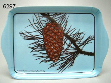 Dennenappel dienblad, 21 x 14,2 cm