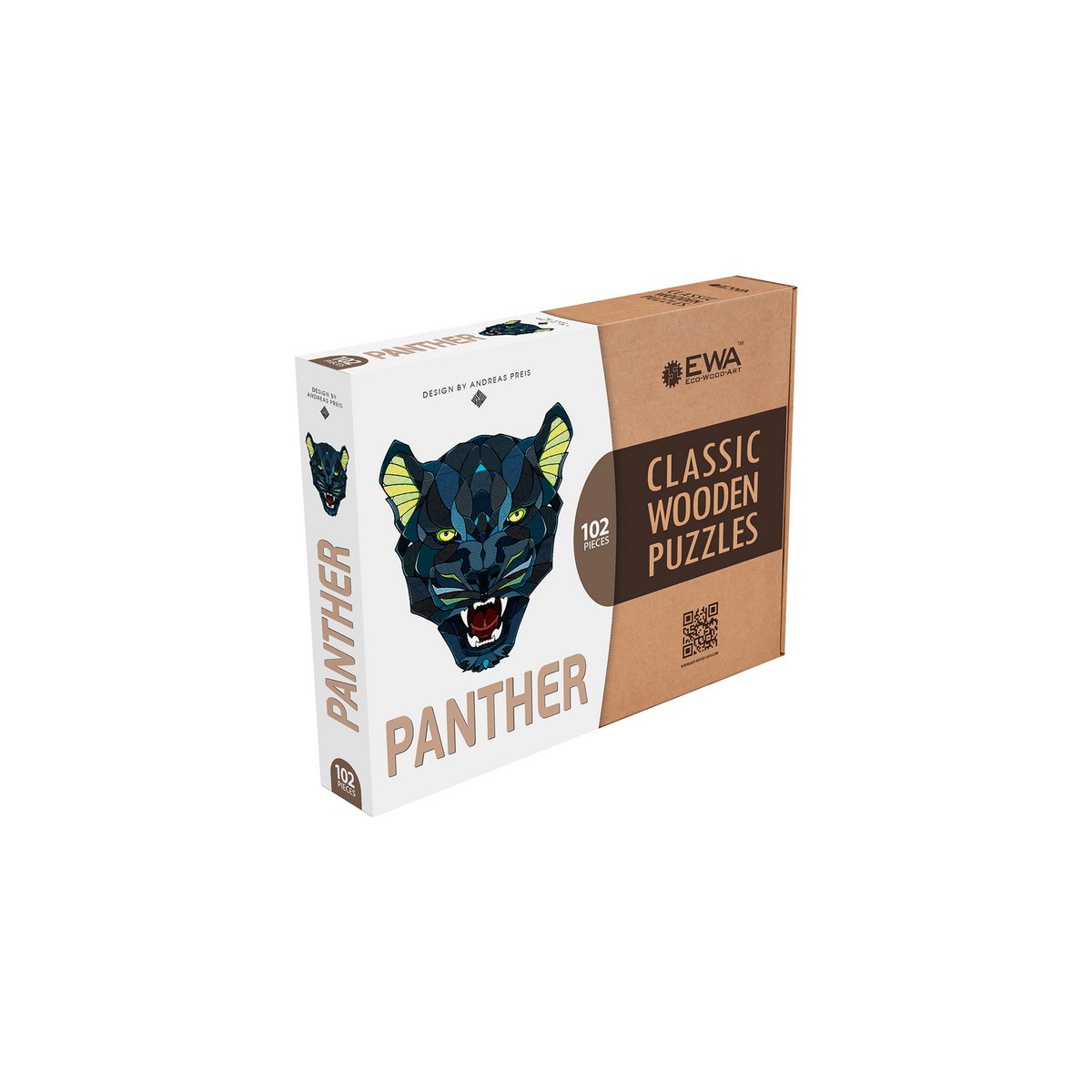 Houten legpuzzel panter 102 stukjes, 31 x 28 cm