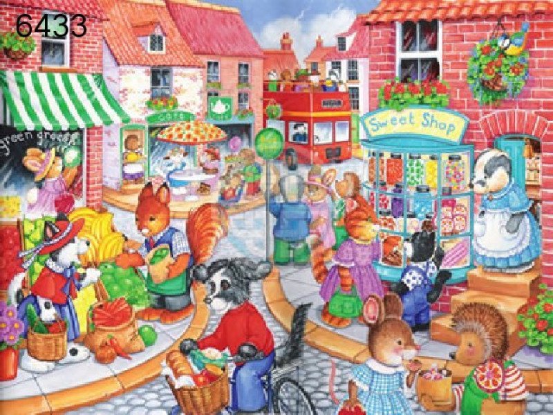 In the town legpuzzel, 80 stukjes