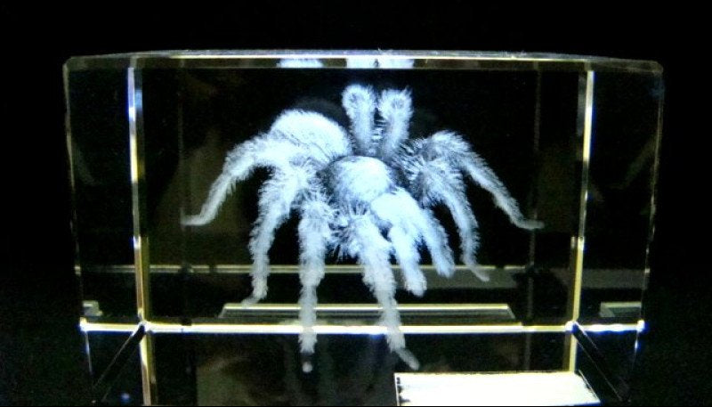 Spin glasgravure 3D, 8 x 5 cm