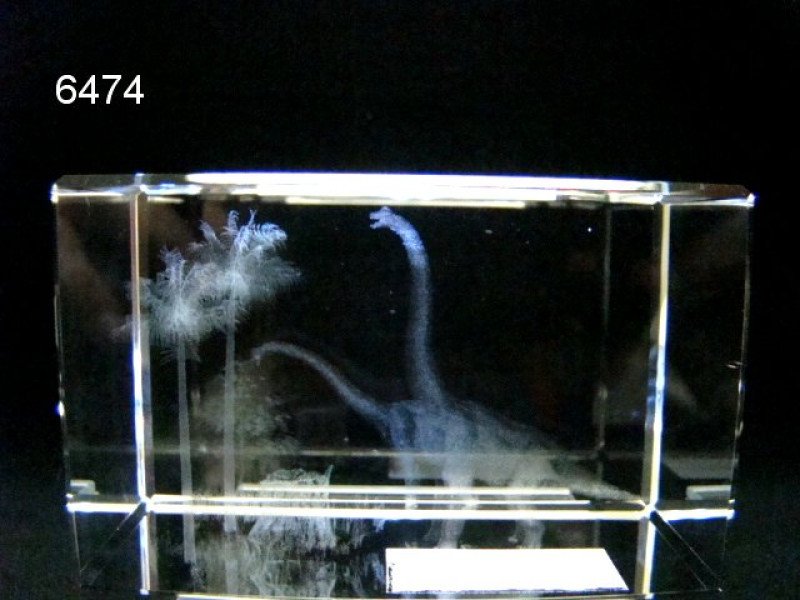 Brontosaurus glasblokje