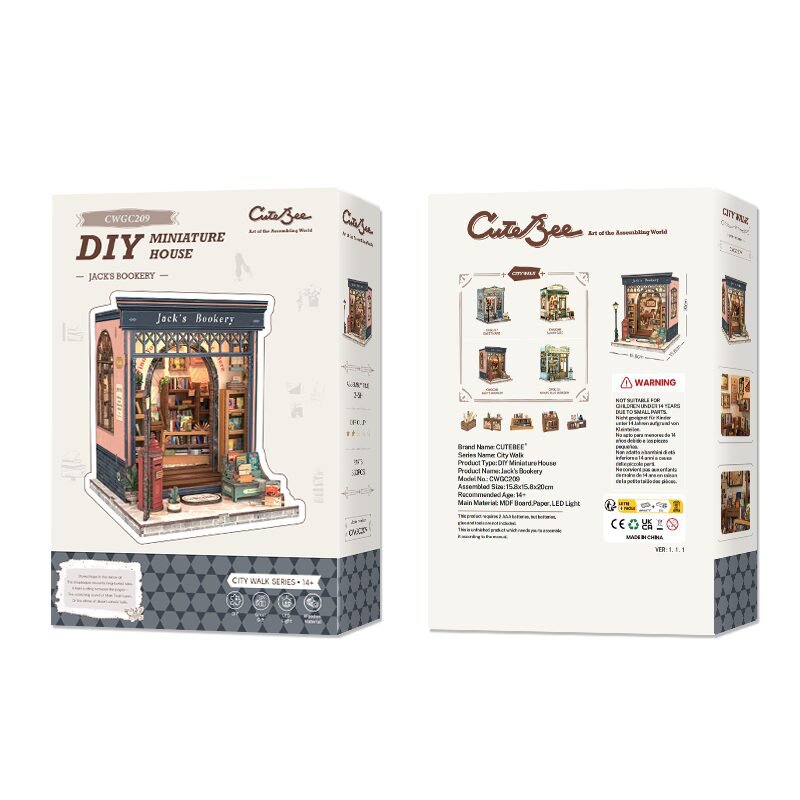 3D DIY house Jack's bookery, 20 cm