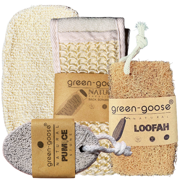 Mamore, duurzaam badpakket met loofah, sisal, ramie en puimsteen
