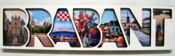Brabant lettermagneet hout