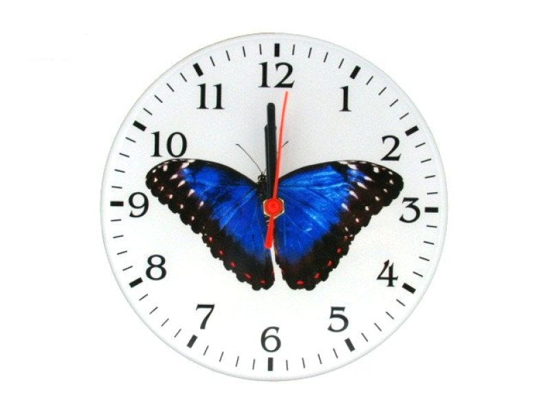 Vlinder wandklok, 17 cm