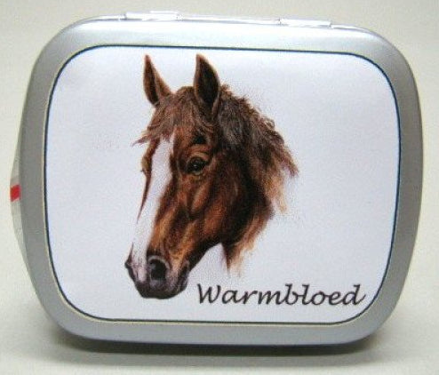 Paard warmbloed, blikje met pepermunt, 14 gram