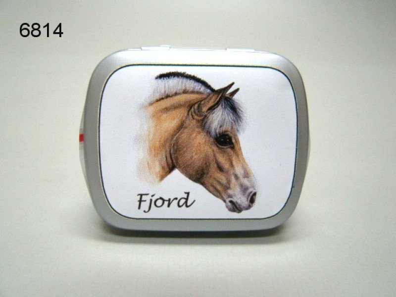 Paard Fjord, blikje met pepermunt