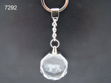 Tijger, sleutelhanger glas