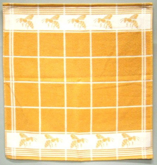 Bijenmotief keukendoek, 60 x 60 cm
