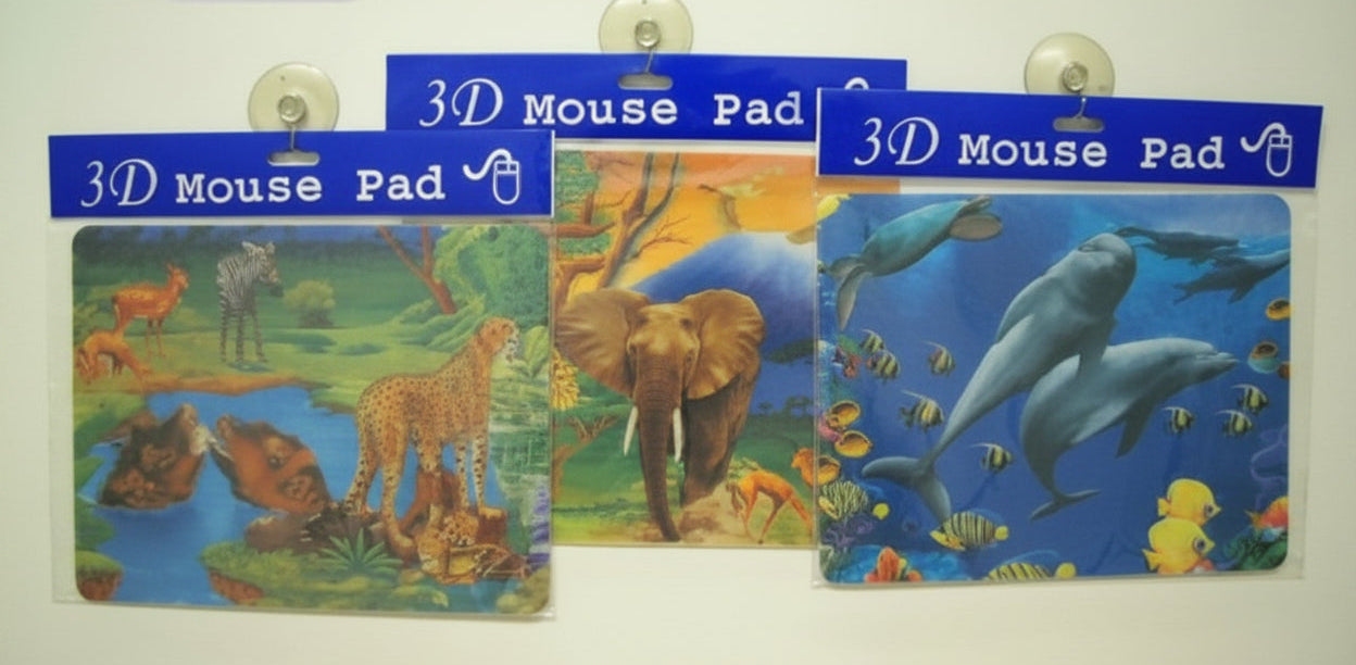3D muismat met dieren, natuur design, assorti
