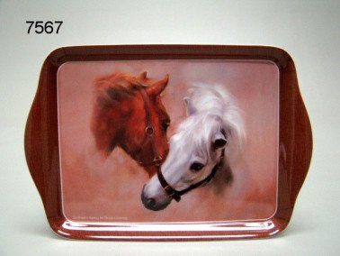 Paard dienblad, best friends, 21 x 14,2 cm