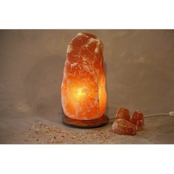 Salt Dreams Himalaya zoutlamp met houten voet 31 cm