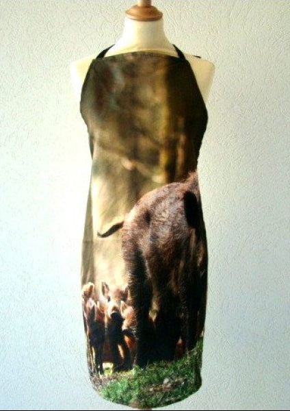 Wild zwijn schort, 60 x 80 cm