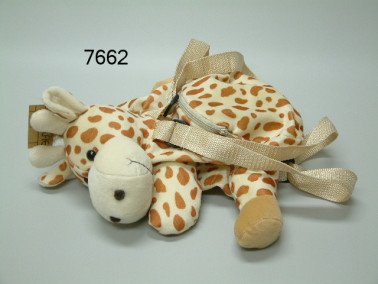 Giraffe, pluche rugtas, 28 cm