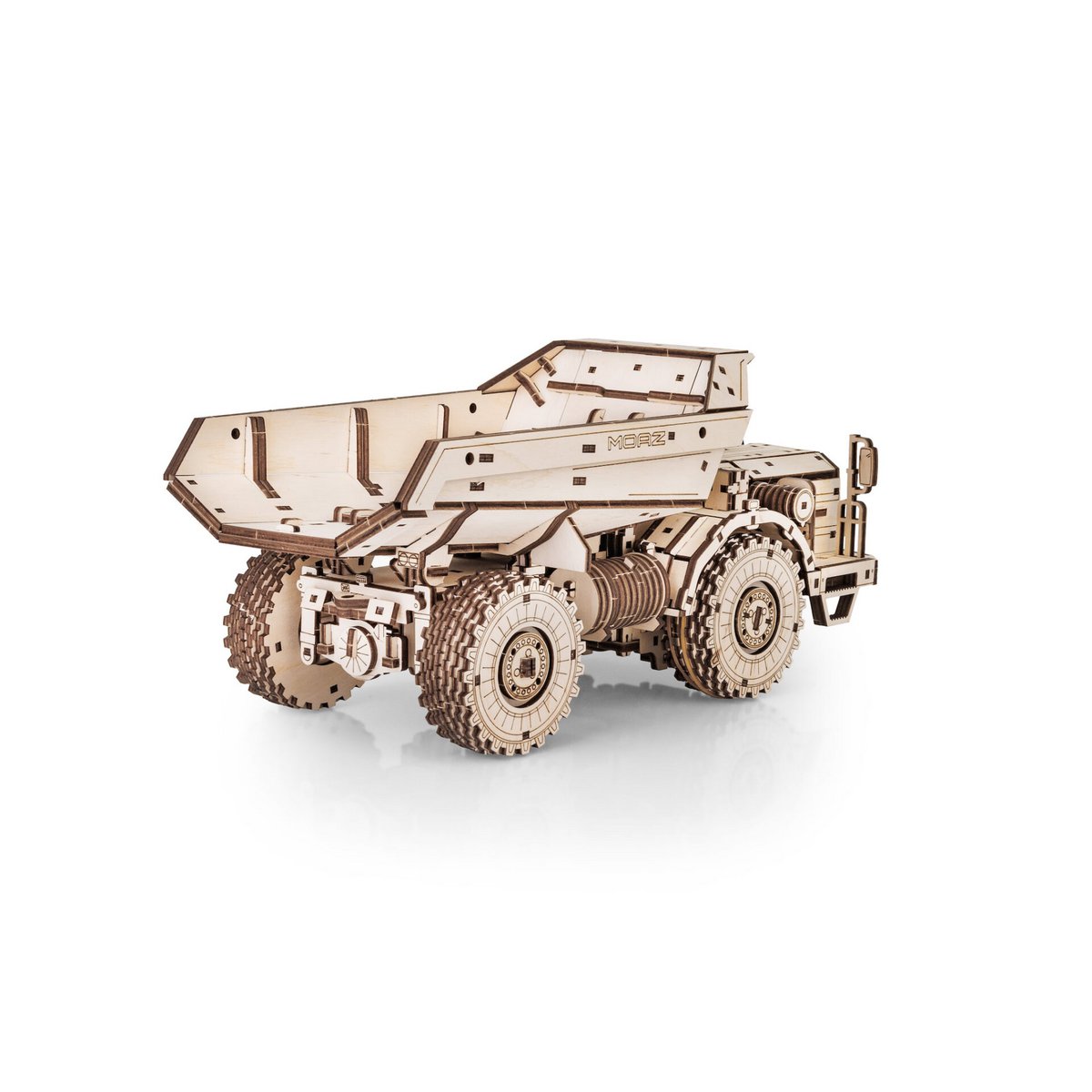 3D mechanische houten puzzel dump truck MOAZ 75053 33,6 × 15,4 × 14,9 cm – 538 stukjes