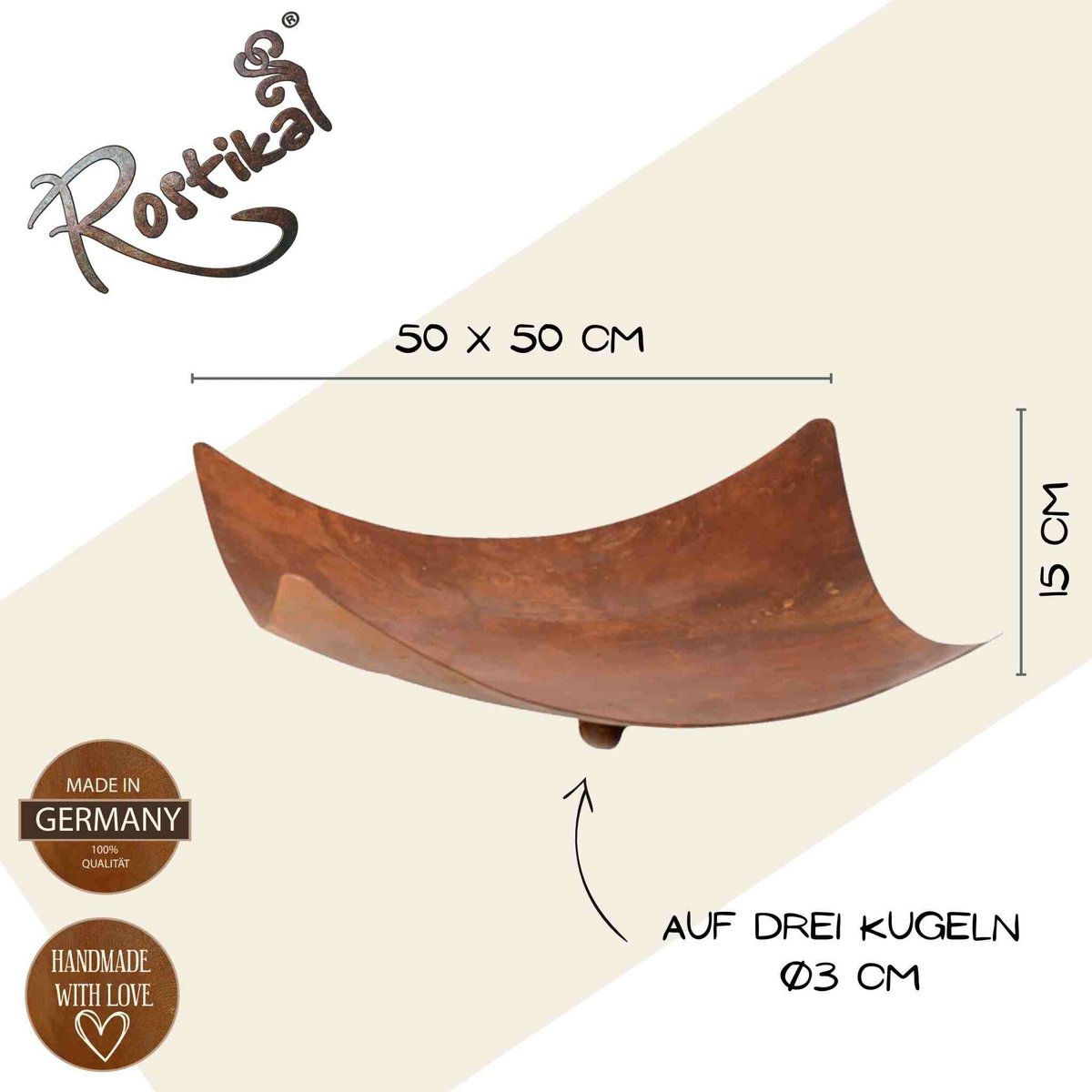Roest metalen decoratiezuil Didra met ornamenten, voor binnen en buiten